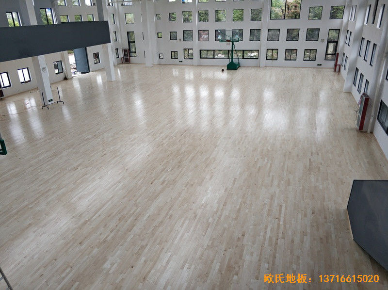 浙江宁波高新消防大队篮球馆运动地板铺装案例3