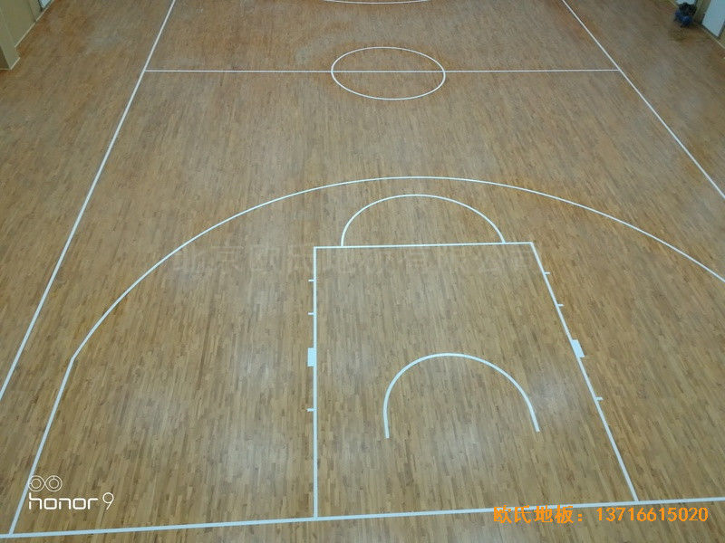 青海西宁大通消防大队篮球馆体育地板铺设案例3
