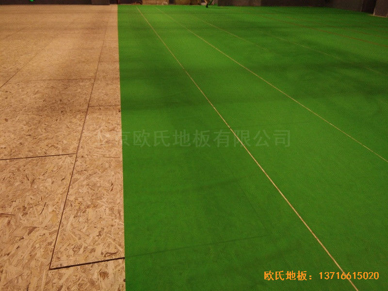 厦门华美空间篮球馆体育木地板施工案例3