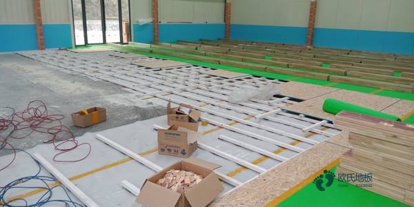 中等篮球场地木地板施工步骤
