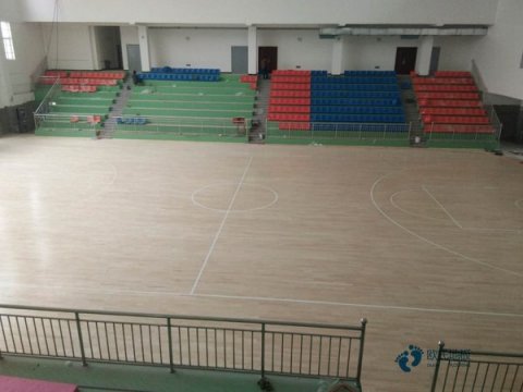 运动木地板施工照片