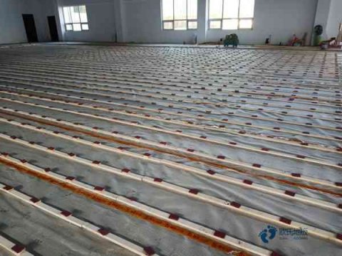 运动木地板固定式安装步骤