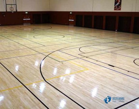 板式龙骨运动篮球木地板每平米价格