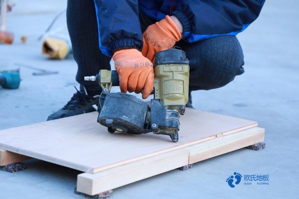 篮球木地板施工过程1